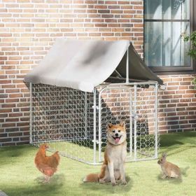 Outdoor Dog Kennel with Roof 78.7"x39.4"x59.1