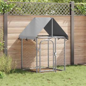 Outdoor Dog Kennel with Roof 39.4"x39.4"x59.1
